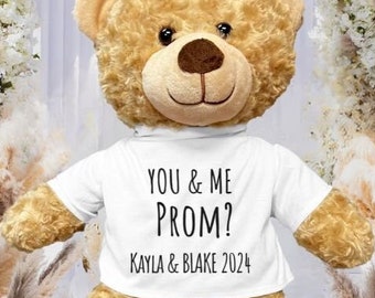 Personalized Boyfriend Promposal Teddy Bear Prom Invite for Girlfriend Gift for High School Senior Class of 2025 Prom Invitation for Him