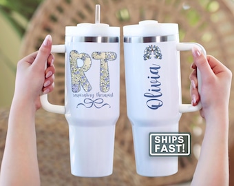 Respiratory Therapist Tumbler RT Personalized 40oz Tumbler Respiratory Therapist Gift for Respiratory Week RT Travel Mug RT Travel Cup