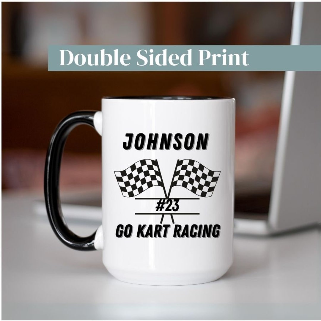 Personalized Go Kart Racing Mug Dirt Track Racing Gift for Racer Number ...