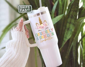 Unicorn Tumbler Personalized Unicorn 40oz  Travel Mug Unicorn Gifts for Girls Custom Unicorn Lover Gift Unicorn Travel Cup Unicorn To Go Cup
