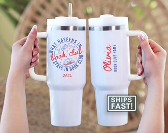 Book Club Tumbler Personalized Book Club Cup Custom Book Club Gifts  for Book Lover Club Readers Book Club Travel Cup Reading Travel Tumbler