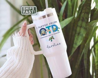 Sea Turtle 40oz Tumbler Personalized Sea Turtle Travel Mug Customized Sea Turtle Cup Sea Turtle Travel Tumbler Turtle Lover Gift for Her