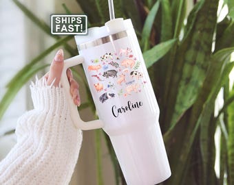 Personalized Pig 40oz Tumbler Custom Pig Travel Mug Gift for Pig Lovers Travel Cup Pig Gifts for Women Pig Travel Tumbler Pig To Go cup