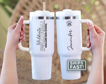 Volleyball 40oz Tumbler Personalized Volleyball Travel Mug Gift for Volleyball Player Custom High School Volleyball Team Travel Tumbler Cup
