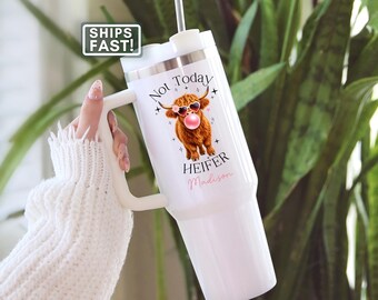 Highland Cow Tumbler Personalized Highland Cow 40oz Travel Mug Highland Cow Gift for Highland Cow Lover Custom Highland Cow Travel Cup