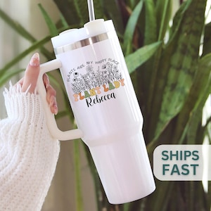 Plant Lady Custom 40oz Tumbler Plant Mom Travel Tumbler Plants are My Happy Place Travel Cup Plant Lover Travel Tumbler Plant Gift for Mom