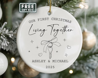 Living Together Ornament, Our First Christmas Living Together Ornament Moving in Together Gift 1st Xmas Living Together Keepsake