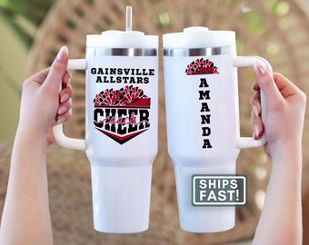 Cheer Coach 40oz Tumbler Personalized Cheerleading Coach Gift Custom Cheerleader Coach Travel Tumbler Cheer Coach Appreciation Travel Cup