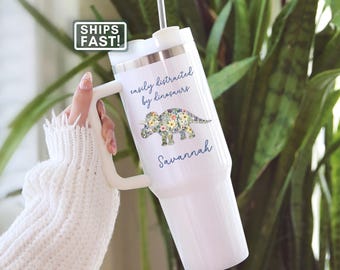Dinosaur 40oz Tumbler Personalized Dinosaur Travel Mug Custom Dinosaur Lover Cup Funny Gift For Dinosaur Lover Gift Dinosaur Travel Tumbler