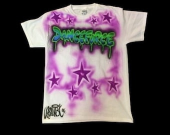 10 kids Dance team competition 3 colour with background  airbrushed Urbanist Graffiti