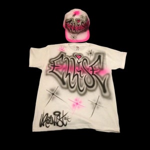 Urbanist tag style personalised graffiti Kid's T-shirt and one size snapback cap. Ideal for streetdance, hip hop and dance competitions