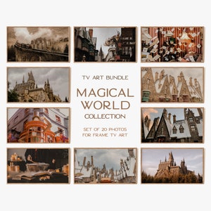 Samsung Frame TV Art Set of 20 | Frame TV Art 4K | Wizarding School TV Art | Magic World Tv Wallpaper | Digital Download | Instant Download