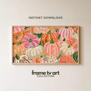 Fall Frame TV Art | Whimsical Pumpkin Samsung Frame TV Art | Digital Download
