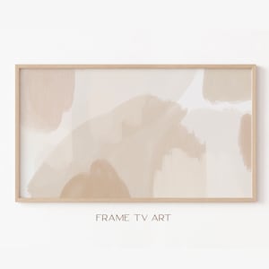 Samsung Frame TV Art | Frame TV Art 4K | Abstract Painting TV Art | Neutral Beige Tv Wallpaper | Digital Download | Instant Download