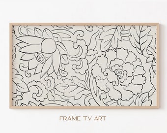 Samsung Frame TV Art | Frame TV Art 4K | Japanese TV Art | Flowers Art Tv Wallpaper | Digital Download | Instant Download