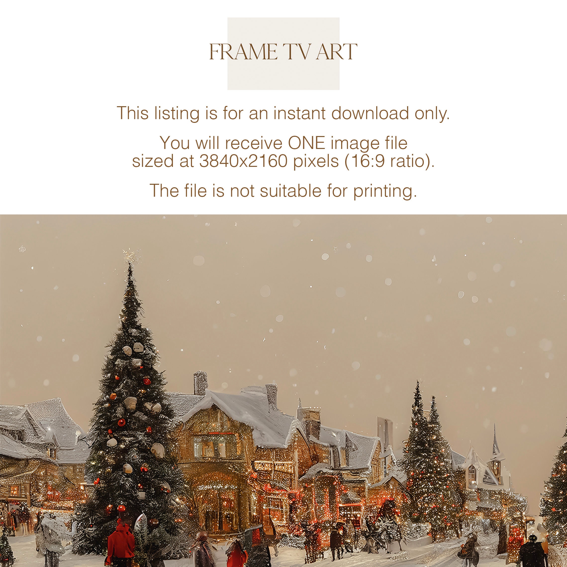 Samsung Frame Tv Art Christmas Frame Tv Art 4k Winter Painting Tv