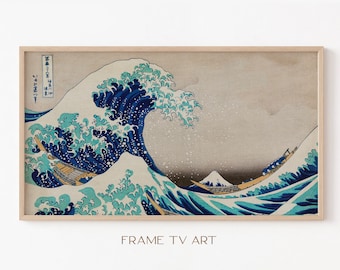 Samsung Frame TV Art | Frame TV Art 4K | Hokusai TV Art | The Great Wave Tv Wallpaper | Digital Download | Instant Download
