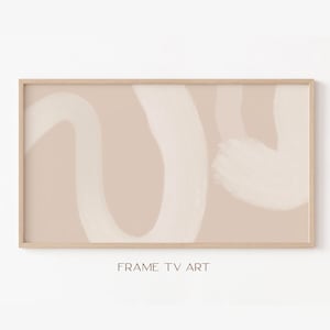 Samsung Frame TV Art | Frame TV Art 4K | Abstract Painting TV Art | Neutral Beige Tv Wallpaper | Digital Download | Instant Download