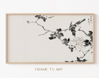 Samsung Frame TV Art | Frame TV Art 4K | Japanese TV Art | Flowers Art Tv Wallpaper | Digital Download | Instant Download