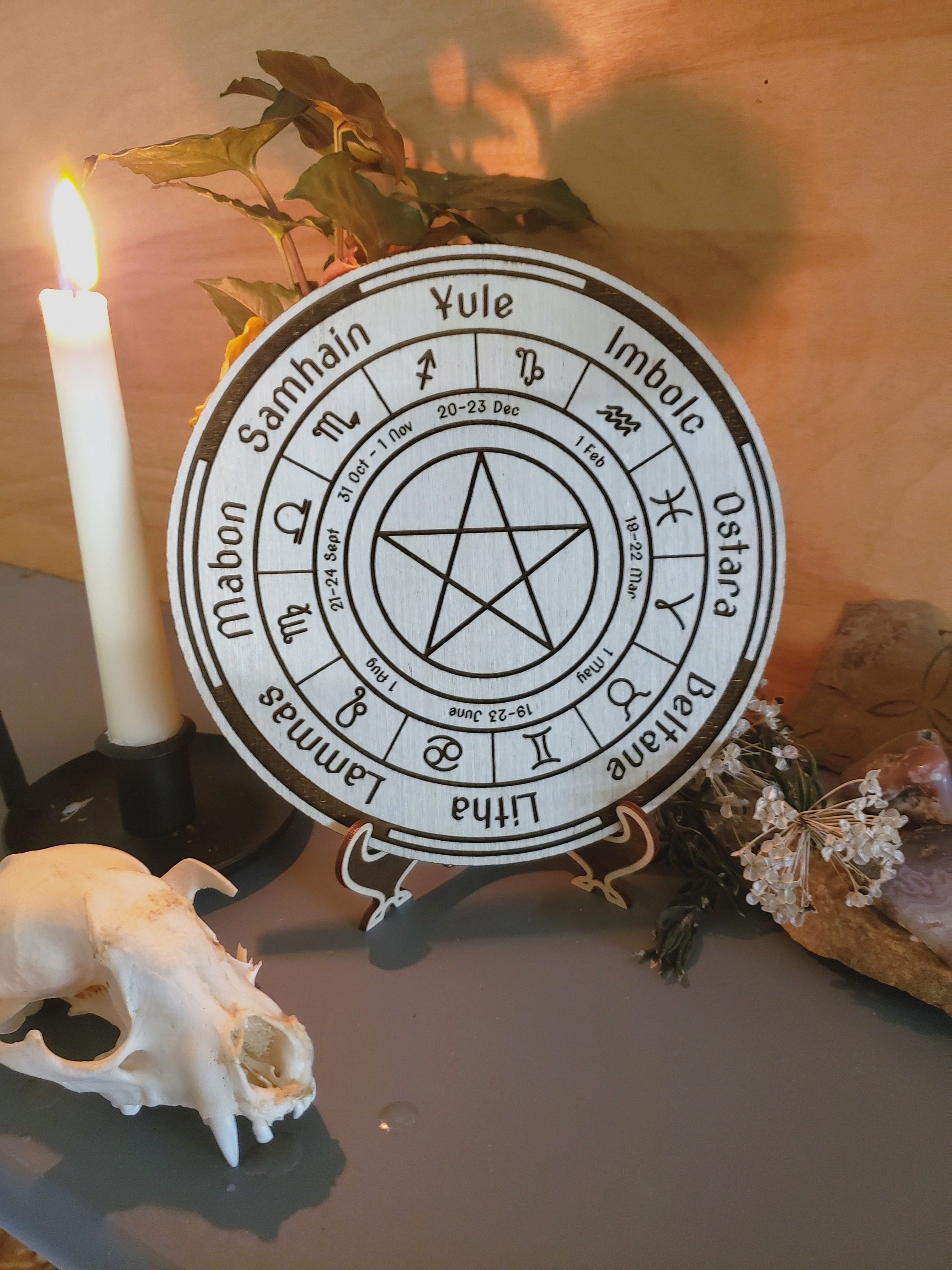 Wheel of the Year Wicca Calendar. Sabbat. Etsy