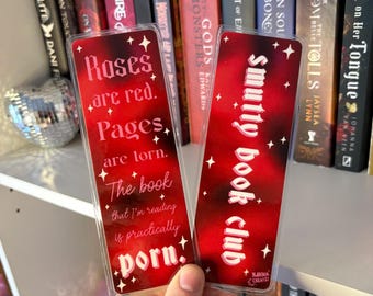 Smutty Book Club Laminated Bookmark - Hand Drawn & Handmade