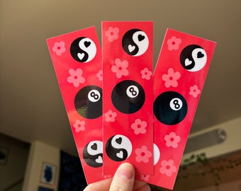 8 ball bookmark - one sided