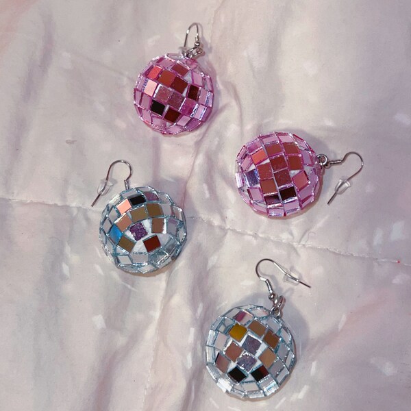 Disco Ball Earrings Etsy