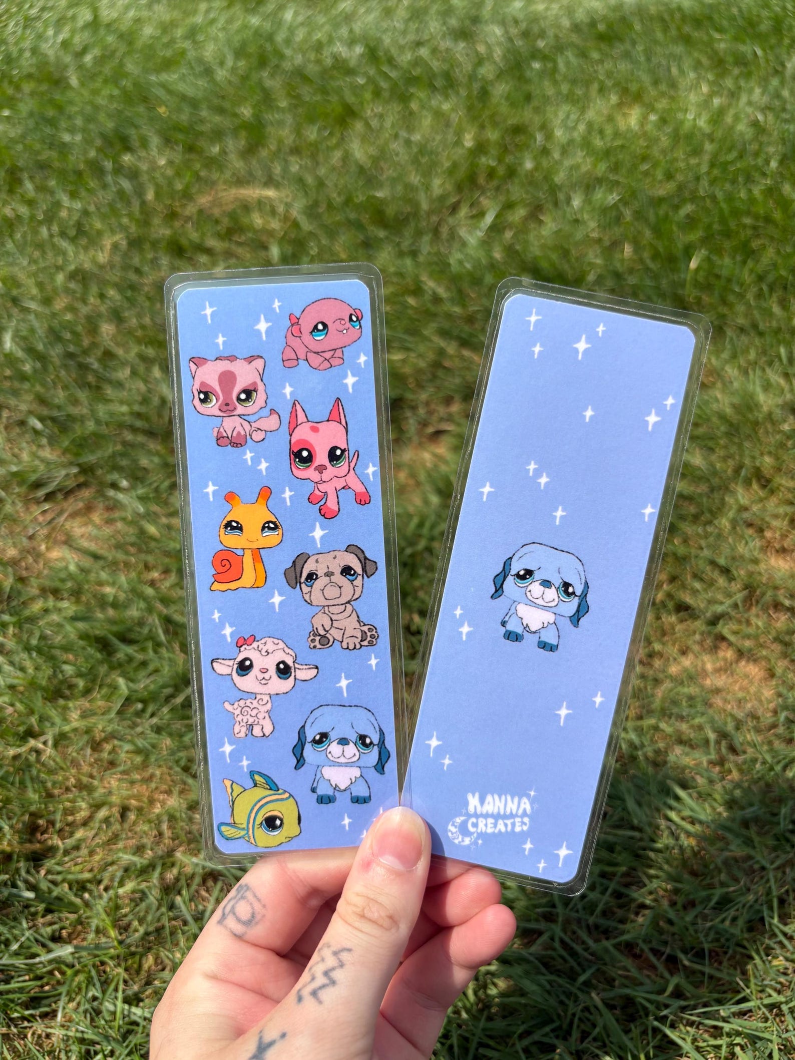Cutesy Animals Laminated Bookmark - Hand Drawn & Handmade - Etsy