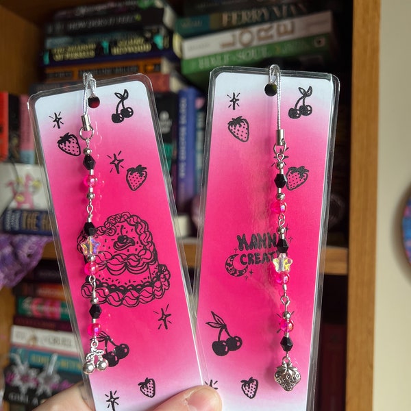 cake doodle bookmark with or without charm