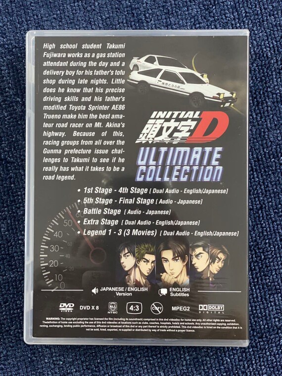 Japan Animation Japan Anime DVD Initial D Ultimate Collection English ...
