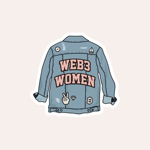 Web3 Women Jean Jacket Sticker: Waterproof Laptop Decal - Etsy