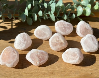 Rose Quartz Ema Egg/Seer Stone/ Window Stone