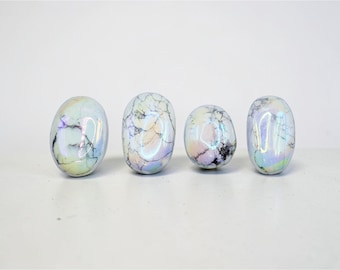 Angel Aura Howlite Crystal Palm Stone - Natural Calming and Soothing Properties