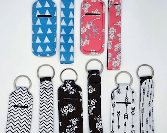 Keep Balm and Carry On Wristlet Keychain Strap & Chapstick Holder