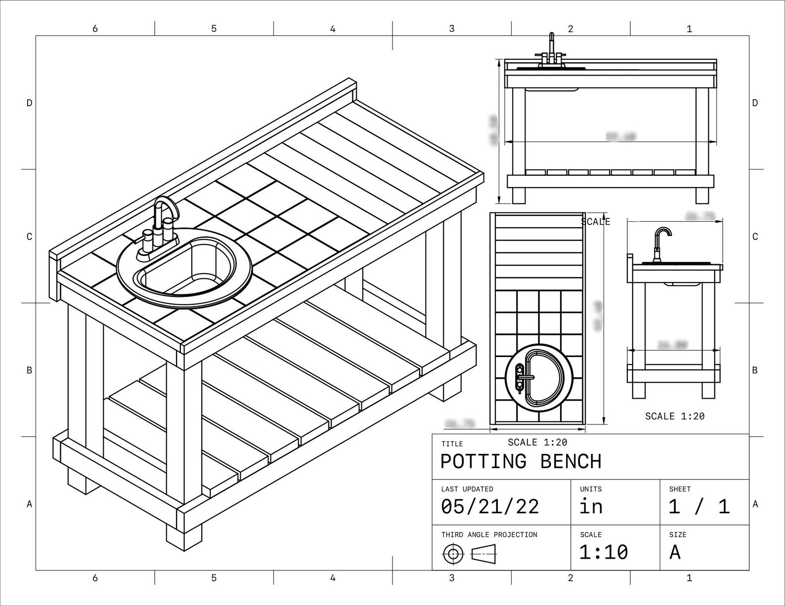 Potting Bench Plans digital Download Etsy