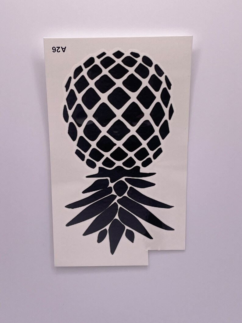 SWINGER PINEAPPLE Temporary Tattoo Upside Down Pineapple for Etsy