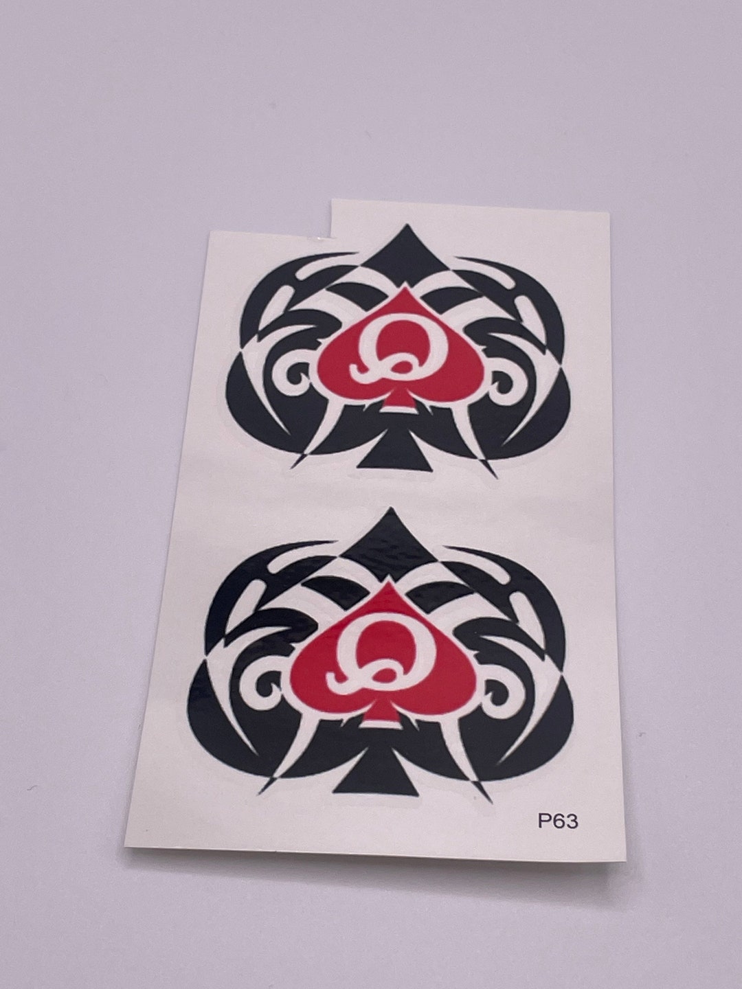 EXOTIC QOS Temporary Tattoo Red & Black Colors. for QOS Etsy Ireland
