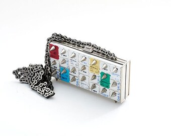 THE END MULTICOLOR Womens Clutch Borsa a mano Spikes