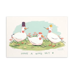 Dapper Duck Mini Print / Carte postale 4x6