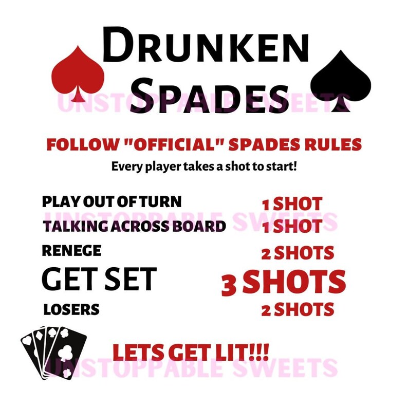 Drunken Spades SVG File Cricut Cut File Etsy Singapore