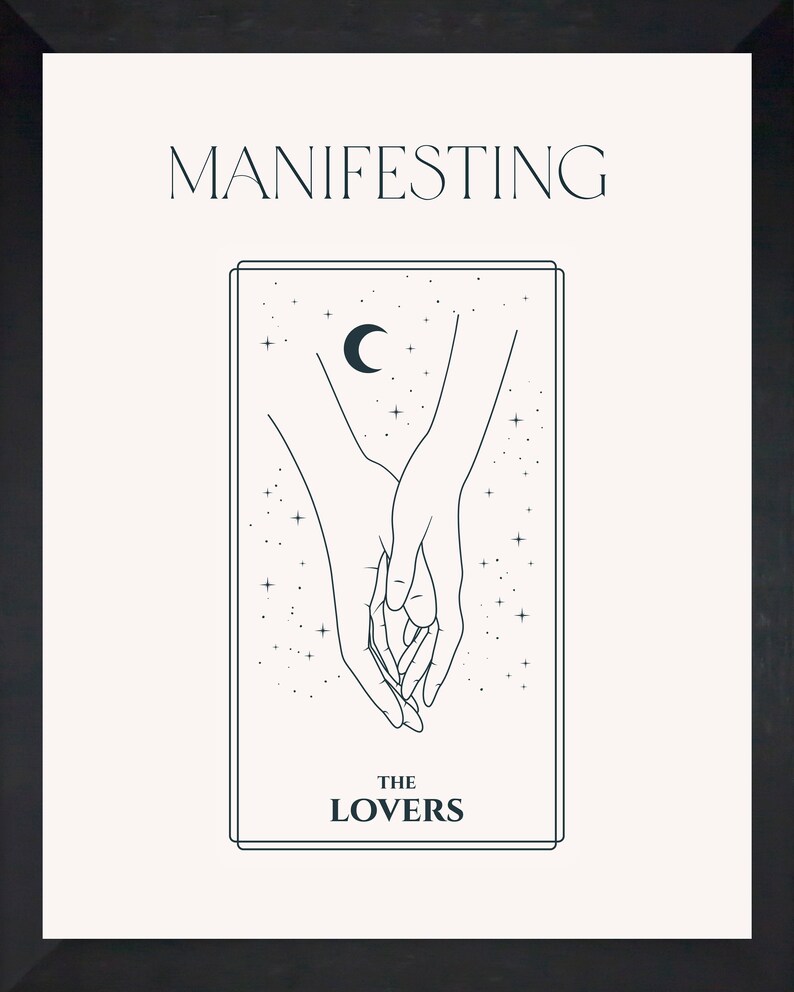 MANIFEST the Lovers TAROT CARD Printable Wall Art Law of Etsy