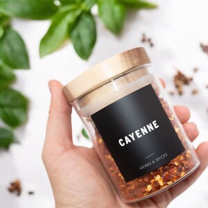 Modern Spice Labels | Pantry Organization | Spice Jar Labels | Water and Oil Resistant