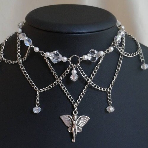Grunge Accessories Butterfly Necklace Minimalism Fairy
