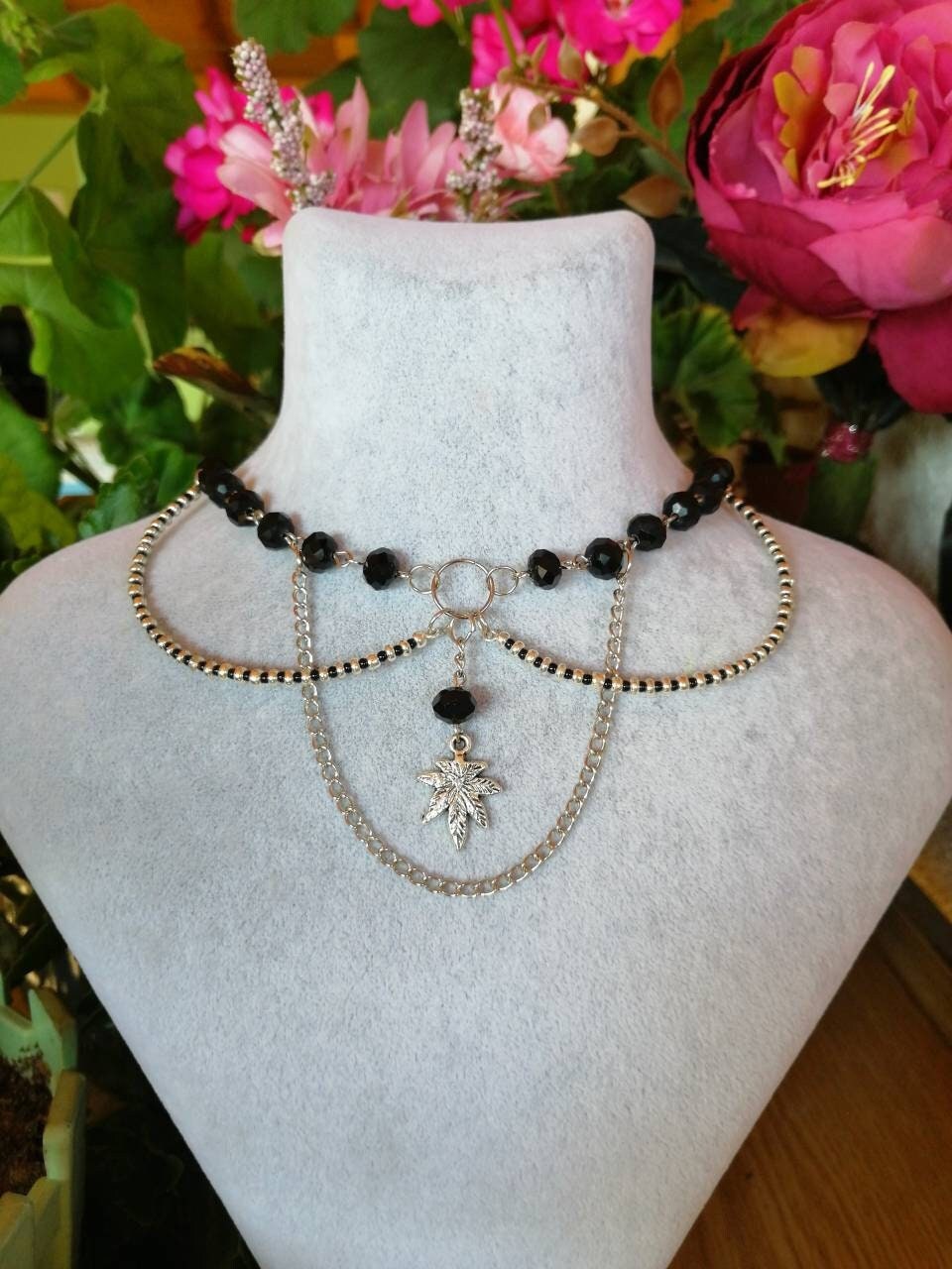 Fairy Grunge Necklace Y2k Jewelry Whimsigoth Black Goth Etsy