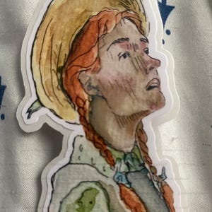 Pegatina de vinilo de Anne Shirley (Ana de las Tejas Verdes)