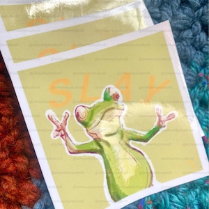 Autocollant en vinyle Tuer la grenouille,