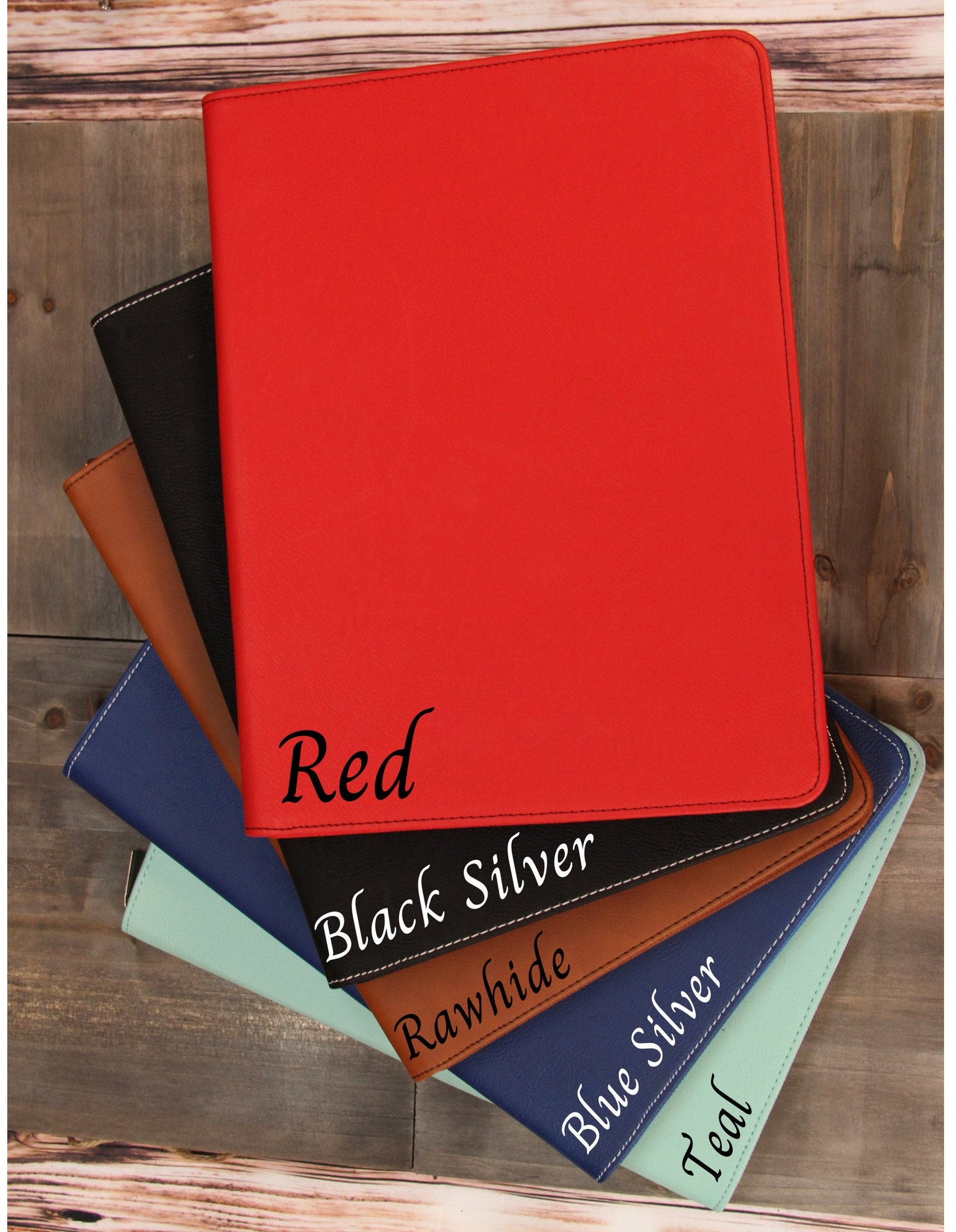 Personalized Zipper Leather Portfolio Business Portfolio Etsy