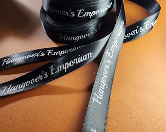 Printed Personalized Ribbon, 9mm,15mm,22mm **Black or White Print Only**