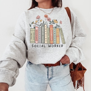 Retro Social Worker Sweatshirt - Future Healthcare Worker Gift, Graduation Shirt, Women's Crewneck Pullover