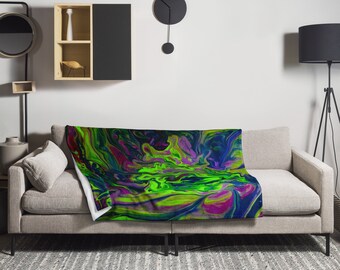 MRose Art Original Abstract Art Inspired Throw Blanket